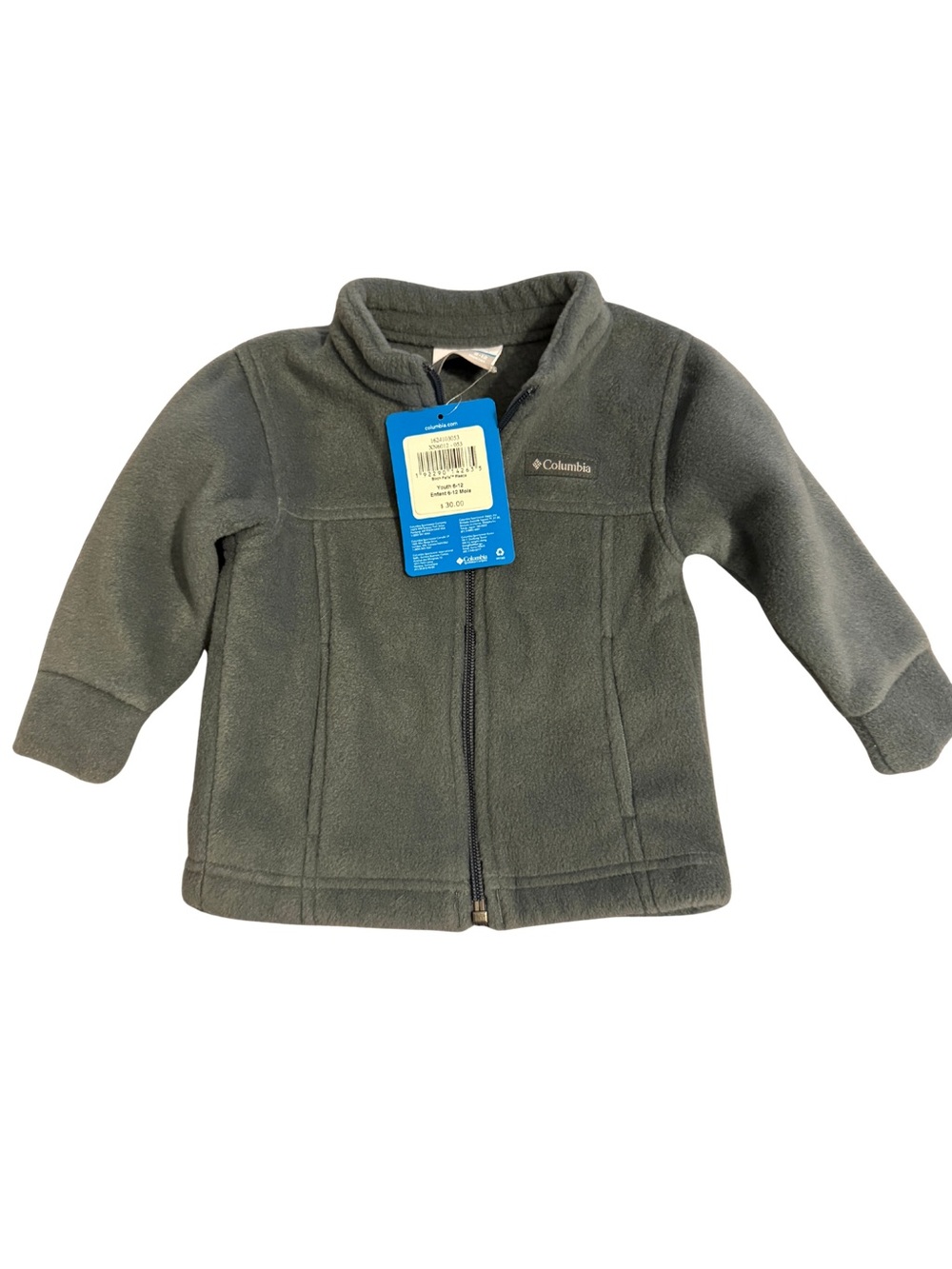 Columbia Fleece Zip Jacket Grey Kids 6-12 Month